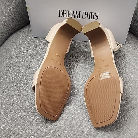 Dream Pairs Block Heel Open Toe Shoe, 8 5 - Picture 5 of 8